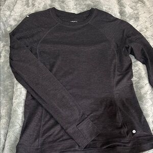 Dark Grey Long Sleeve Athletic Top